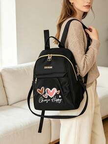 Mochila multifuncional linda para estudiantes, mochila ligera para uso diario, mochila con estampado de corazón, se puede elegir estuche de lápiz individual, una mochila o conjunto de mochila y estuche de lápiz, mochila para estudiantes, mochila ligera para viajes, mochila linda para uso diario, mochila multifuncional, mochila para desplazamientos - multicolor - Ver 6