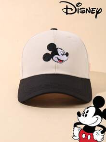 Disney 1件迪士尼官方授權米奇與米妮刺繡棒球帽，可調節防曬休閒帽，旅行海灘Y2K風格卡通帽 - 彩色 - 查看 3
