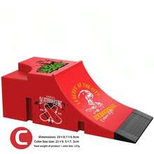 Set Taman Ramp Skateboard Mini, Aksesoris Perakitan Lintasan Half-Pipe, Perlengkapan Adegan Latihan Skateboard Profesional, Set Permainan Perakitan Olahraga Meja, Ornamen Dekorasi Rumah Natal, Hadiah Liburan Ulang Tahun yang Istimewa untuk Remaja dan Kolektor Dewasa - MultiWarna - View 15