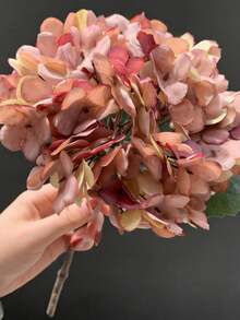 6/3/1件裝人造繡球花花束，仿真植物室內裝飾，秋季裝飾，中心裝飾品，生日派對，婚禮花藝布置，家居裝飾，餐廳，臥室，窗台，花瓶，情人節禮物，新年，戶外花園，背後 - 中紫紅色 - 查看 7