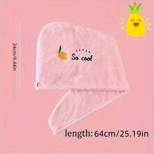 1pc Microfiber Magic Hair Drying Cap, Women's Quick Dry Shower Cap Headwrap, Soft Polyester Bath Cap, Super Absorbent Women's Headband With Button Closure - Multicolor - View 6