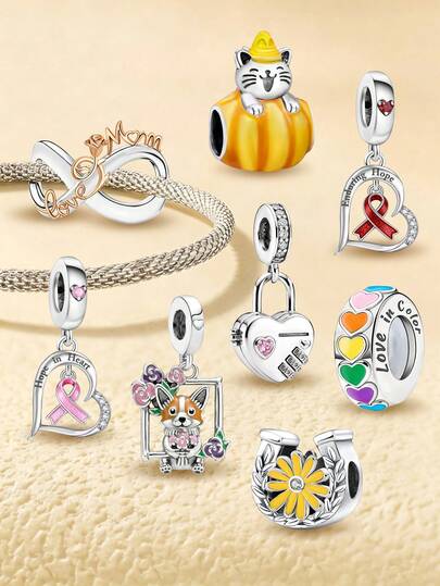 1pc Fashion Daisy Pendant Suitable For Women's Bracelet DIY Jewelry Making And Daily Matching Decoration Girls' Decorative Accessory