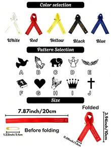Custom Text Symbol Dove Cross Angel Wings, Bereavement Service, Funeral Wake, Memorial Ceremony, Condolence Gift, Funeral Ribbon Memorial Ribbon Funeral Brooch Classic Memorial Service Respect Ribbon Bow With Safety Pin And Mourning Event - Multicolor - View 5