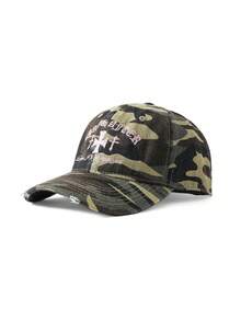 1pc Unisex Letter Camouflage Baseball Cap, Breathable Lightweight Baseball Cap, Suitable For Outdoor Sports, Hiking And Cycling Casual Wear - Multicolor - View 10