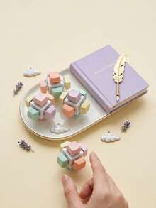 1/6pcs Stress Relief Toy Keyboard Clicker Mechanical Key Switch Cube Adult Fidget Gift For Time Killing (Chain Color And Style Random) - Multicolor - View 11