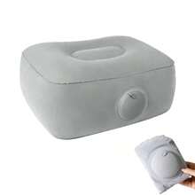 1pc Inflatable Footrest, Quick Press Inflation Travel Footrest, No Air Pump Needed, Ideal Portable Folding Footrest, Suitable For Airplane, Concert, Camping, Fishing - Multicolor - View 3