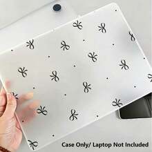 1件蝴蝶結波點UV印花筆記本電腦保護殼，透明硬殼保護套，適用於MacBook，耐用塑料硬殼，兼容Air和Pro - 查看 8