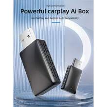 2-In-1 Wireless CarPlay & Android Auto AI Box, Compatible With 99% Original Car Models – Wired To Wireless Conversion (2.4~5.0 GHz WiFi5), Stylish & Portable, Compatible With IPhone IOS 10+ / Android 11+ Devices - D20 - View 9