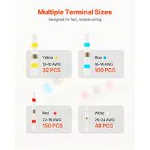 Heat Shrink Butt Connectors, 330PCS, Waterproof Solder Seal Wire Connectors Kit, Electrical Terminals Insulated Solderless Wiring, 4 Colors 4 Sizes 26-10 AWG, For Industrial Marine Automotive - 330PCS - View 2