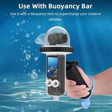 1574.8 吋潛水保護殼，適用於 Osmo Pocket 3 雲台相機，水下浮潛衝浪拍攝配件，高透明水下保護殼，附快拆支架 - 查看 1