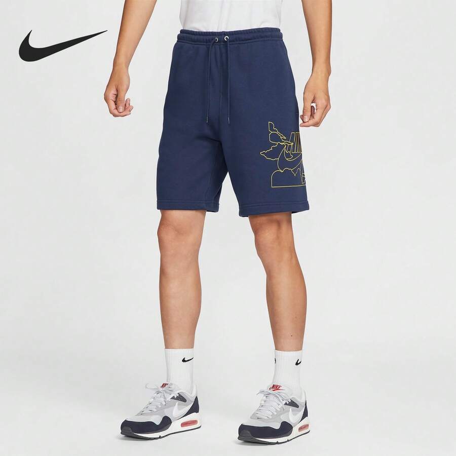 Celana Pendek Olahraga Kasual Minimalis Bernapas Nike/Authentic Musim Panas Baru untuk Pria FZ0819-410 - FZ0819-410 - View 1