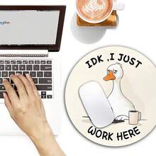 1 Piece Of Fun And Cute Mouse Pad, Circular Mouse Pad For Office Desk, Small Mini Travel Mouse Pad With Anti Slip Rubber Base, Laptop Office Rubber Mouse Pad Suitable For Girls And Boys, Suitable For Office, Home, Study And Gaming, 20 * 20 * 0.2cm - View 8