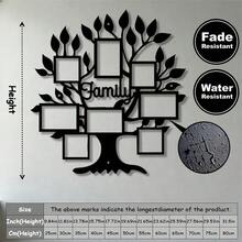 CIF BUY 2D Plane, 1pc, 2D Plane, Wall Sculpture, Family Tree Photo Frame Metal Wall Decor, Perfect For Living Room, Bedroom, Office And Hallway Decoration, 2D Plane - TY-104044 - View 3