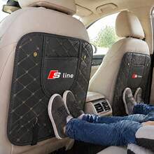 1PC Car Seat Back Protector Pad Interior Auto Anti Kick Pads For AUDI A3 A4 A5 A6 Q2 Q3 Q5 Q7 SLINE - A - View 4