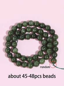 1 String Natural Green Jasper Agate Beads Stone Round Accessories Beads For Girls Jewelry Making Diy Lovers Bracelet 6 8 10mm - Multicolor - View 15