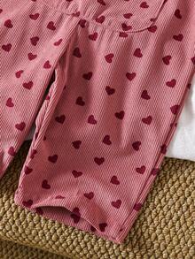 1 buah Overall Bayi Bahan Korduroi Celana Panjang, Musim Semi/Musim Gugur - Rose Red - View 7