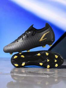 Men's Soccer Shoes Classic Sports Football Shoes Match Training Shoes New AG Studs Soccer Shoes Professional Anti-Slip Adult Football Shoes Couple Outdoor Turf Lightweight Football Boots - Black - View 10