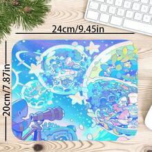 Dreamy Blue Ocean Shark Telescope Cartoon Illustration Desk Mat, Cute Starry Sky Galaxy Large Non-Slip Mouse Pad, Thickened Keyboard Pad, Suitable For Gaming And Office - View 6