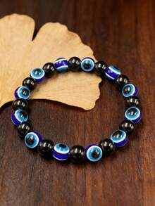 Natural Obsidian Evil Eyes Bracelet, Bohemian Style, Clear Mind Focus, Protection, Luck Handmade Spiritual Jewelry, Perfect Accessory For Men Women - Multicolor - View 9