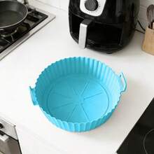 Air Fryer Silicone Pot, Air Fryer Silicone Basket Bowl, Silicone Baking Pan Pot, Suitable For 3 To 5 Quart Air Fryers, Reusable Baking Pan Oven Accessories. (1pc) - Multicolor - View 10