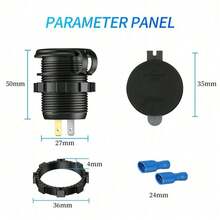 1 个车载充电器，带 PD+QC3.0 快速充电、10A 保险丝、60 厘米捆绑电缆 - YC-A39 - 查看 4