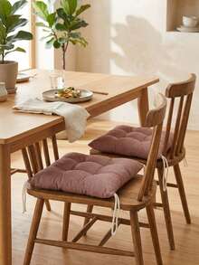 Made In Turkey Cushion 40*40 For Office & Garden & Kitchen Soft With Tie - Rusty Rose - View 2