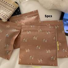 10pcs Self-Sealing Gift Bags, Jewelry Accessory Packaging Bags, Cartoon Cat Pattern Packaging Bags, Gift Self-Sealing Storage Bags, High-End Self-Sealing Gift Packaging, Gift Decoration Packaging Bags, Reusable, Suitable For Holiday Birthday, Wedding, Party Gift Packaging, Daily Storage And Classification Self-Sealing Packaging Bags. - Gift Bags - View 6