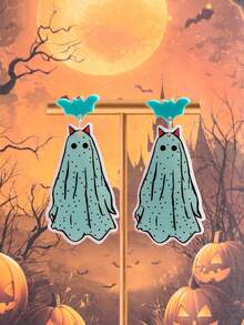 1 Pair Halloween New Horror Creative Cute Ghost Demon Personalized Single-Sided Acrylic Earrings - Multicolor - View 1