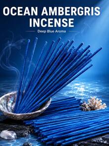 120g, Marine Ambergris Incense Sticks, Marine Aromatherapy, Handmade, Long-Lasting Fragrance, Perfect As A Gift, Suitable For Relaxation, Entertaining Guests, Meditation, Air Purification, Etc. - Ocean Ambergris Incense - View 3