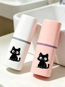 Gelas Penyimpanan Sikat Gigi untuk Perjalanan, Gelas Sikat Gigi Motif Kucing Lucu, Gelas Obat Kumur, Gelas Cuci Kamar Mandi, Gelas Penyimpanan Pasta Gigi, Tabung Penyimpanan Sikat Gigi Portabel, Kotak Penyimpanan Perlengkapan Cuci Multifungsi, Motif Kucing Lucu yang Menarik Perhatian, Dapat Digunakan Kembali, Gelas yang Dapat Dilepas dan Dicuci, Mudah Dibersihkan, Kapasitas Besar Dapat Menampung Pasta Gigi, Sisir, dan Lainnya, Tabung Penyimpanan Sikat Gigi Portabel Tahan Air untuk Berkemah, Gelas Penyimpanan Sikat Gigi Perjalanan 2-in-1, Gelas Cuci Portabel Ringkas untuk Perjalanan Bisnis, Cocok untuk Asrama, Berkemah, Perjalanan, Perlengkapan Penting Musim Kembali ke Sekolah - MultiWarna - View 8