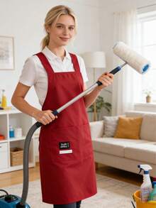1 Tạp dề không tay mới với dây đeo chéo và dây điều chỉnh, lý tưởng để dọn dẹp bếp vào dịp Halloween và Giáng sinh, trang phục đầu bếp chuyên nghiệp, lựa chọn quà tặng hoàn hảo - Nhiều màu - Xem 2