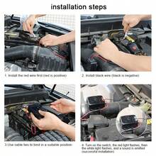 SEAGO Car Ultrasonic Rat Repeller, Engine Bay Rodent Deterrent Device, Strong Flashing Light Rat Repellent, Battery-Powered Anti-Rodent Equipment For Car Interior - Multicolor - View 5