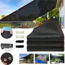 Malla Sombra Exteriores Lona Toldo 3x4 Mts 95% Bloqueo Uv - Negro - Ver 1