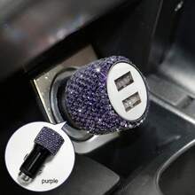 Adaptor Charger Mobil USB-C PD Bling Bling, Pengisian Cepat, Cocok untuk Berbagai Kendaraan Kecil, Kabel Pengisian Cepat 3-in-1 dengan Lampu LED dan Kristal Berlian Imitasi, Hadiah Terbaik untuk Pesta Ulang Tahun dan Liburan untuk Pria/Wanita - Beraneka warna - View 30