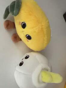 Muñeco de peluche con forma de limón y ajo, un regalo lindo adecuado para gente joven - Amarillo - Ver 8