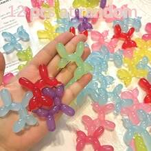 12 piezas Colgantes de Perro de Globo de Dibujos Animados DIY, Colores Aleatorios, Encantos de Perro de Acrílico Coloridos y Lindos, Adecuados para Llaveros Hechos a Mano, Fundas de Teléfono - Multicolor - Ver 17