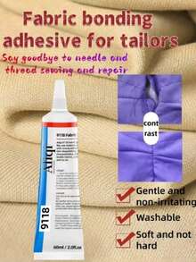 30ml/50ml - Lem Kain Kuat yang Dapat Dicuci - Cocok untuk Menjahit, Kerajinan DIY, dan Perbaikan Pakaian - Lem Transparan, Tidak Perlu Jarum, Mudah Diaplikasikan, Dengan Nozzle Presisi, Cocok untuk Kain Non-Woven Lembut, Penggunaan Rumah Tangga Sehari-hari (Dikirim Secara Acak, Model Baru dan Lama) - A - View 7