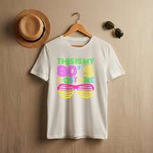 Retro-T-Shirt für Herren im Freizeitstil, Grafikdruck "Das ist mein 80er-Jahre-Kostüm", Sommerkostüm, 100 % Baumwolle, lustiges Vintage-T-Shirt - Weiss - Übersicht 3