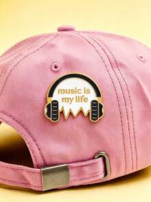 1件「Music Is My Life」琺瑯胸針徽章飾品禮物 鋅合金 - 彩色 - 查看 4