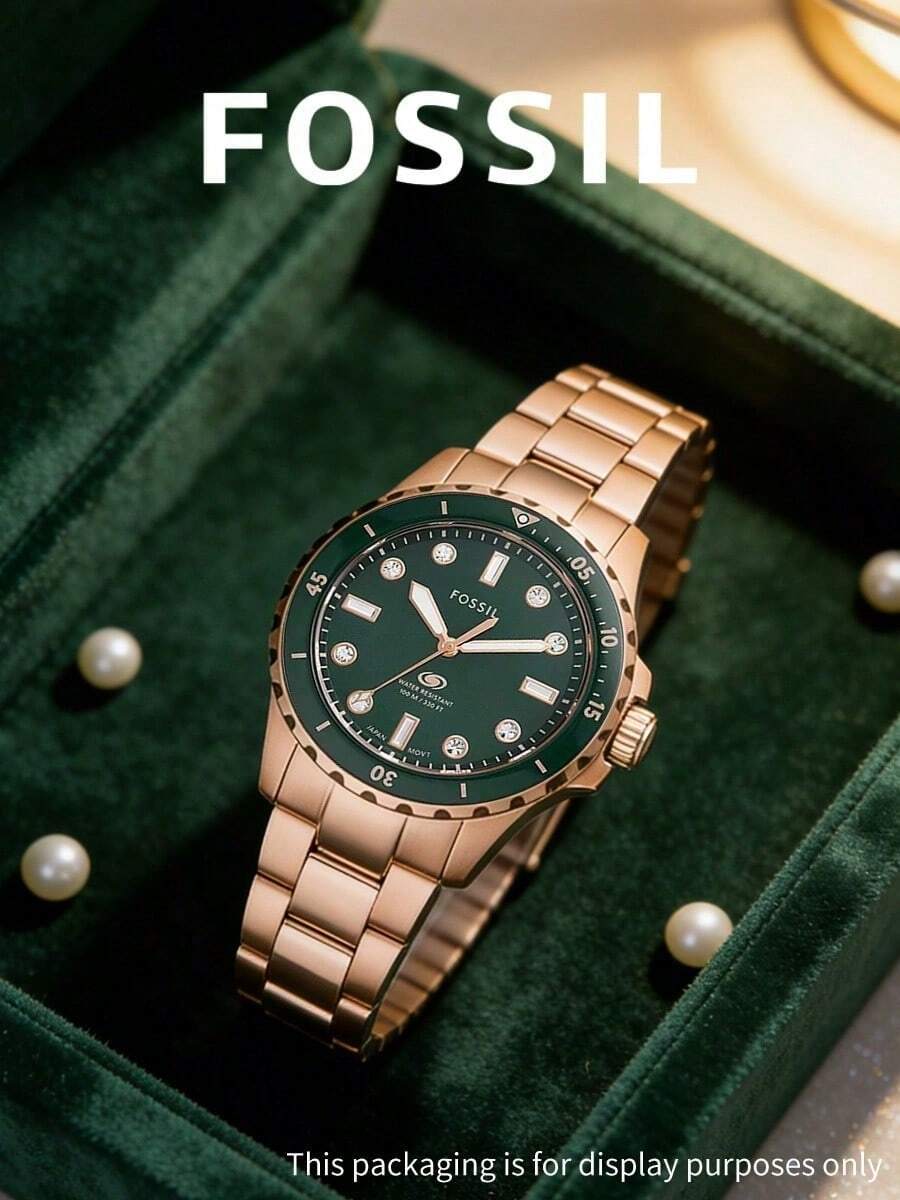 FOSSIL 休閒日常手錶:石英平滑機芯,適合週末與工作,優雅設計 ES5371 - 玫瑰金 - 查看 1