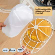 4 Sets Cap Washing Bags, Cap Cleaning Tool, Baseball Cap & Baseball Cap Washer, Machine Washable Anti-Deformation, Protective Washing Bag & Cap Rack - View 2