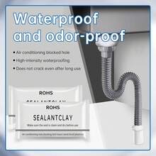 10Pcs Waterproof Sealant Mastic Tool, Quick Mending Mud & Multi-Purpose Sealing Clay For Drain Connections, Wall Holes & Air Conditioning Holes, Home Decor & Bathroom Decor Repair Tool For Household Sealing & Wall Fixes - 10pcs - View 2