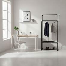 KIWI MOBLEKIT | Free-Standing And Expandable Clothes Racks In Metal And Wood, Clothing With Adjustable Options, With Wheels Or Shelves, Organizers For Bedroom, Entryway And Home - 雙人床 81x50x125-150 厘米 - 查看 7