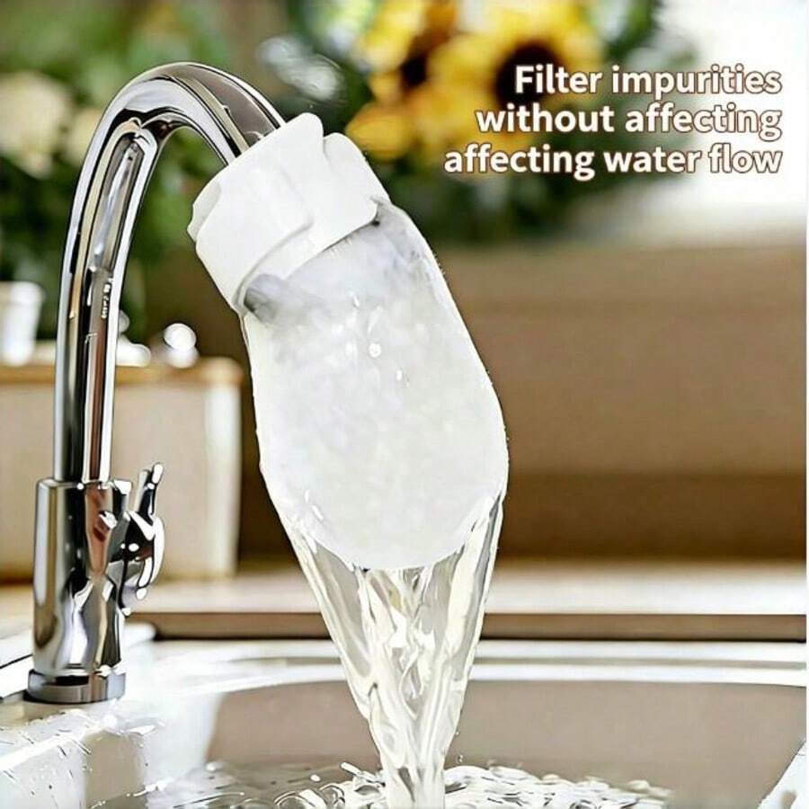 10/20/50/100pcs Universal Faucet Filter Cotton Bags With Sediment Filtration Layer, Compact Fine Fiber Mesh Purification Filter Bags, Filters Rust, Silt, Limescale, Suitable For Kitchen, Bathroom And Sink