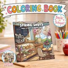 Gemütliches Otter Studenten Kreatives Malbuch, 24 Seiten dickes Papier, lustiges Malbuch, entspannend und stressabbauend, geeignet als Geburtstagsgeschenk für Freunde, Schulanfangsgeschenk, Valentinstagsgeschenk, kommt mit zufälligen Aufklebern - Warmer Otter - Übersicht 6