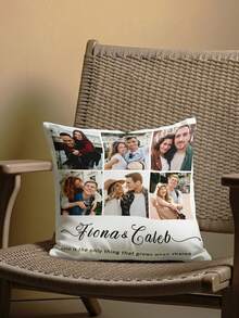 1pc Customized Photo Double-Sided Printed Pillowcase, Holiday Customized Image Pillowcase, Create Your Own Photo Pillowcase, Gift For Family, Friends And Yourself - Multicolor - View 4