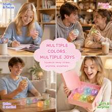 1/2/4pcs Malleable Slow Rebound Coconut Oil Handmade Squeeze Balls, Anxiety Relief Toys, Fingertip Toys, Hand Pressure Relief, Squeeze Toys, Stress Relief Toys, Anxiety & Relaxation, Party Gifts, Gift Bag Fillers, Birthday, Filler Squeeze Toys - Multicolor - View 7