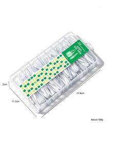 480pcs Transparent Soft Gel Nail Tips, Almond/Coffin/Square Semi-Matte False Nails, Suitable For Home DIY, Nail Salon Use, Wedding, Graduation Prom, Vacation And Party Nail Art Styling - View 3