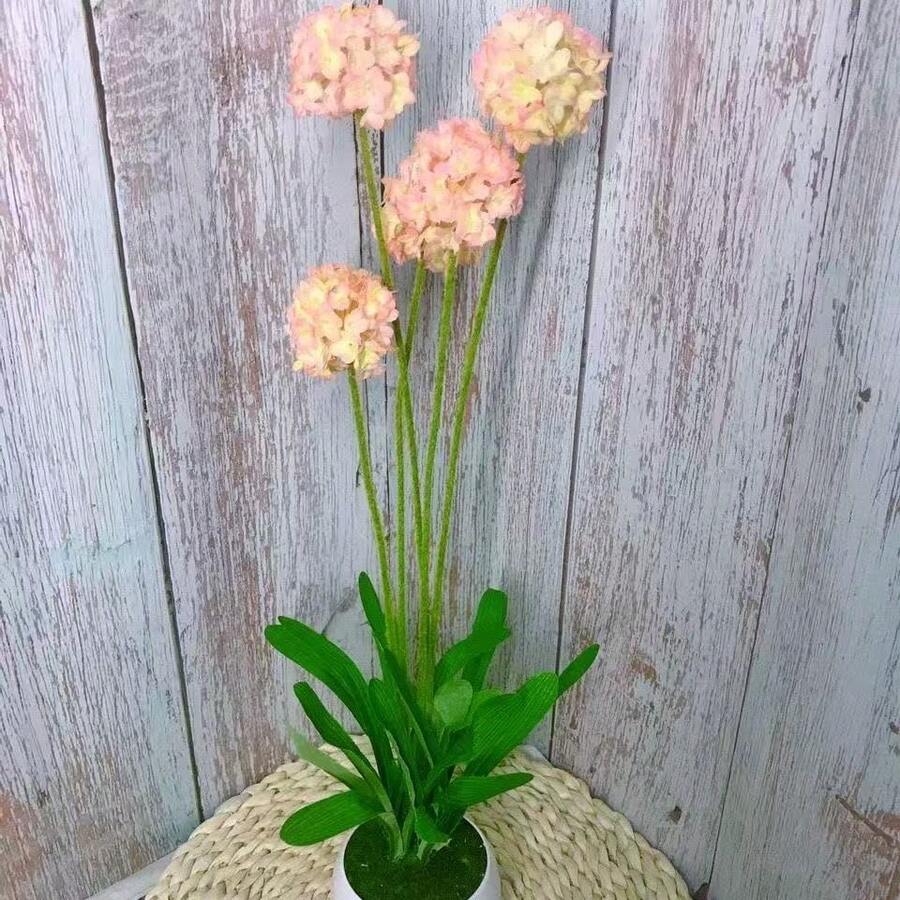 1件人造風信子花球,適用於家居裝飾、婚禮裝飾和情人節裝飾 - 粉色 - 查看 1