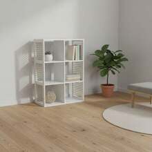 KIWI MOBLEKIT | Wooden Shelves For Storage And Decoration, Cube Or Rectangular Models With Door Or Drawer Options, Modern Auxiliary Furniture For Living Room, Bedroom Or Office - 六格書架 60x29.5x87.5 公分 白色 - 查看 2